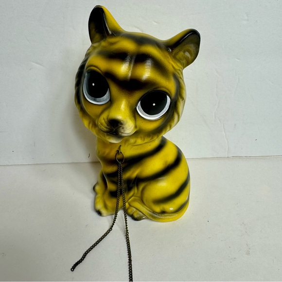 Vintage Rossini Big Eye Orange Black Striped tiger with Chain. - Picture 2 of 13